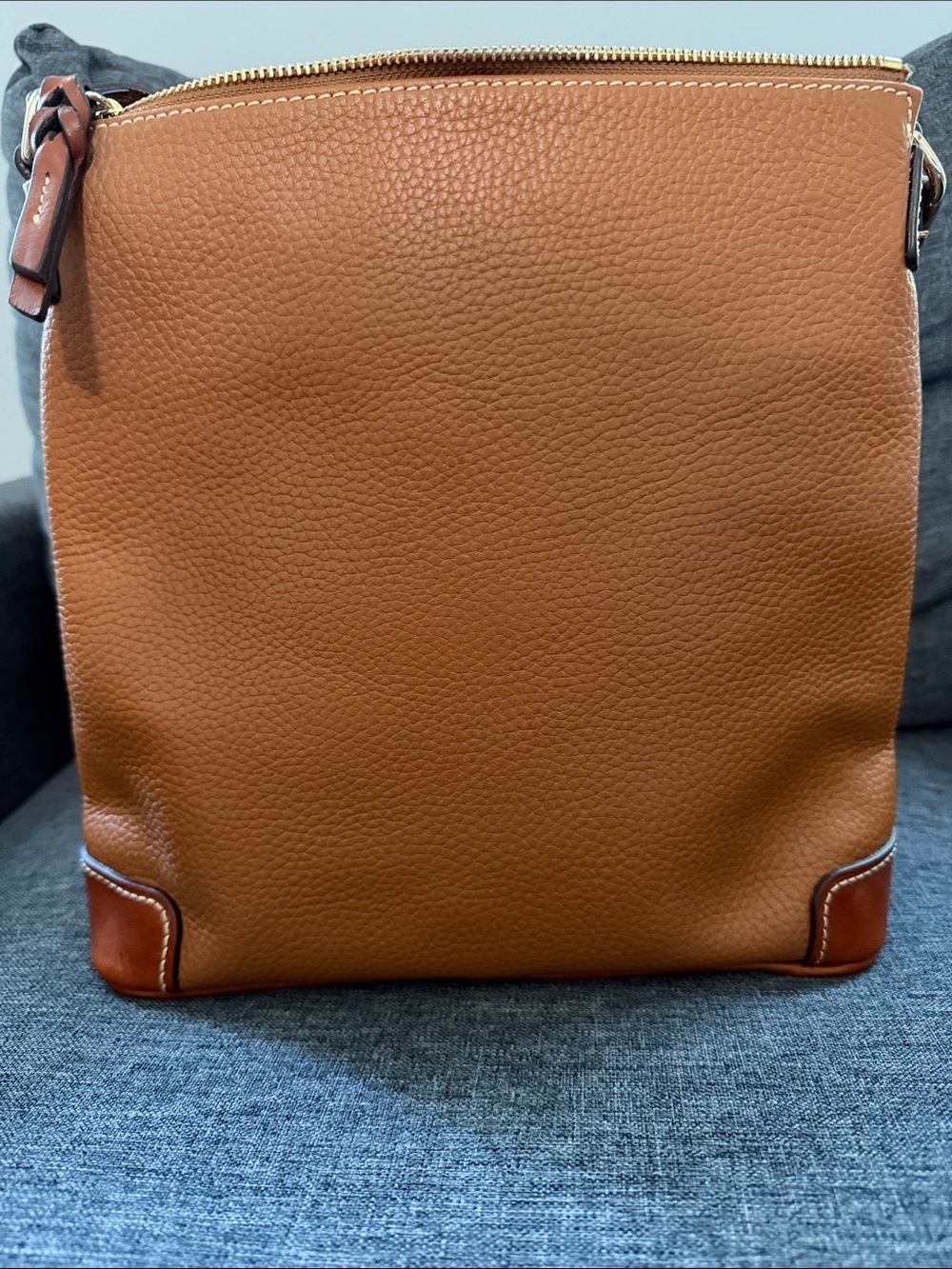Dooney & Bourke Tan Pebble Grain Crossbody with Gold Hardware - Picture 3 of 5